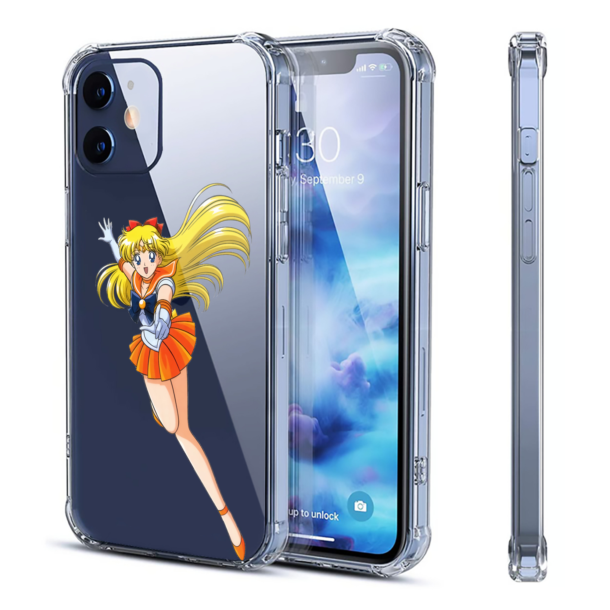 （画像用） 美少女戦士セーラームーン 愛野 美奈子 あいの みなこ Sailor Moon Aino Minako 【iPhone 12シリーズ対応】透明スマホケース（クリアソフトケース）